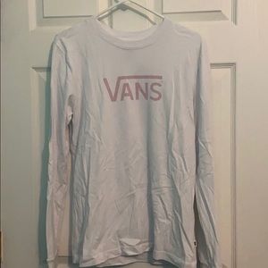 Vans white long sleeve shirt